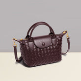 Sac à boulettes tissé de petite taille, sac seau portable populaire, sac messager à bandoulière haut de gamme